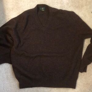 Club room v neck sweater brown